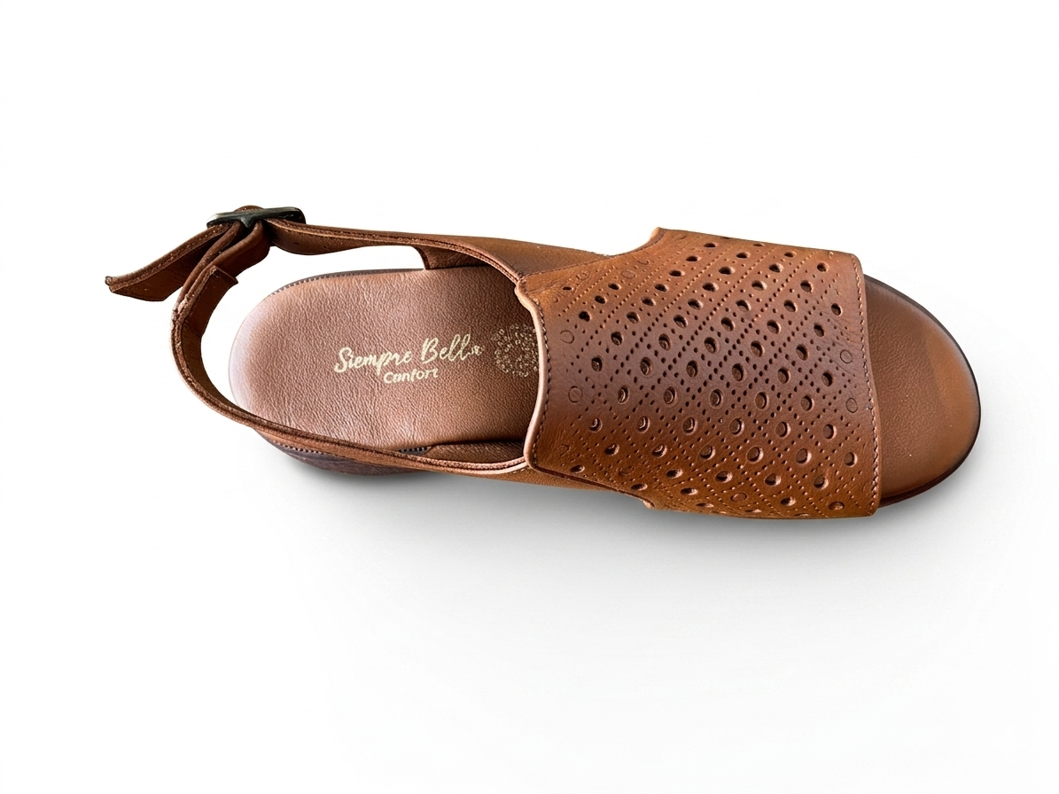 Huarache plataforma Dama Confort Lira | Piel de Borrego, Ligero y Antiderrapante