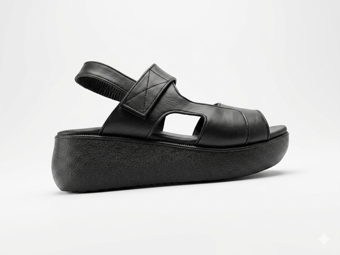 Huarache plataforma Dama Confort Lani | Piel de Borrego, Ligero y Antiderrapante