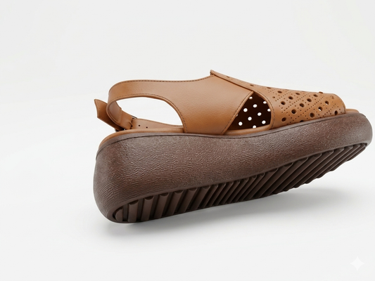 Huarache plataforma Dama Confort Lira | Piel de Borrego, Ligero y Antiderrapante