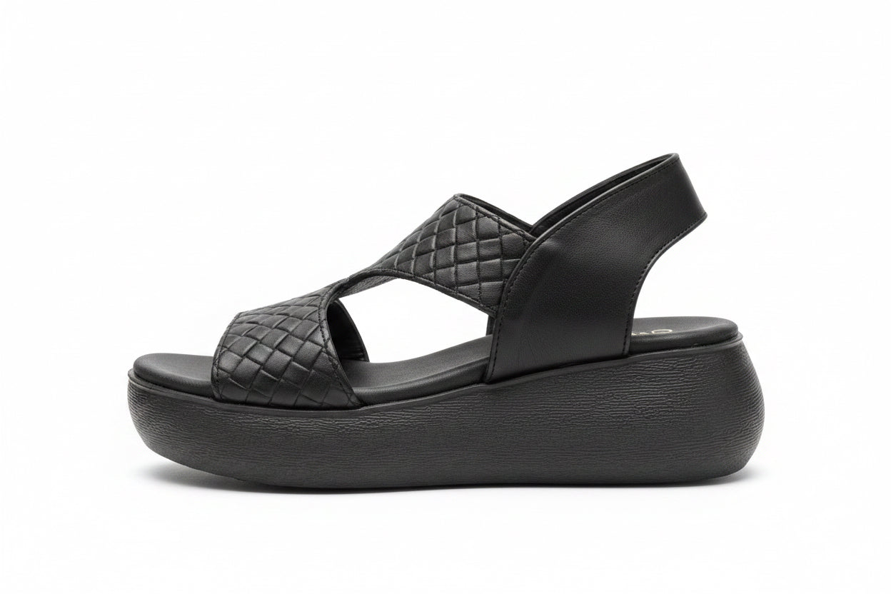 Huarache plataforma Dama Confort Luin | Piel de Borrego, Ligero y Antiderrapante